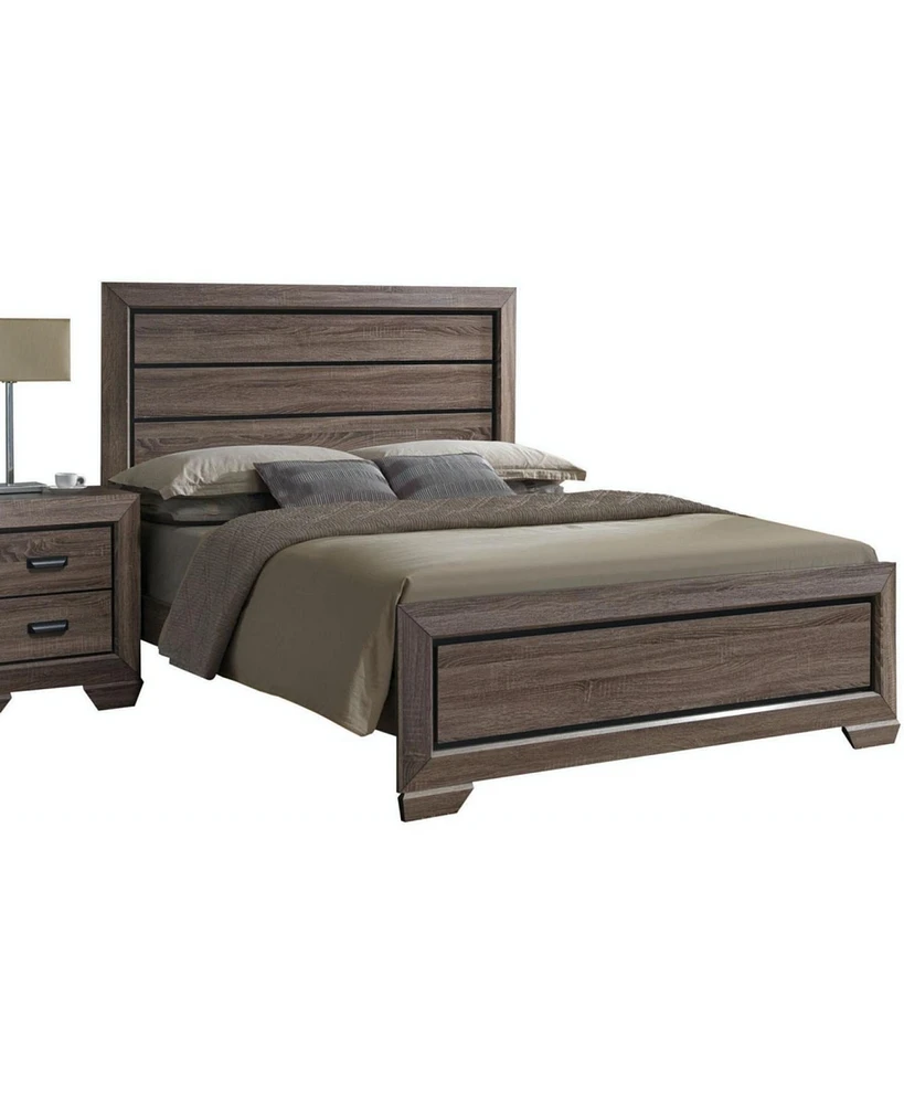 Simplie Fun Lyndon Queen Bed In Weathered Finish