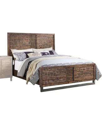 Simplie Fun Andria Queen Bed In Reclaimed Oak