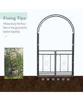 Arched Trellis with Gate Perfect Addition for Enchanting Gardens & Weddings