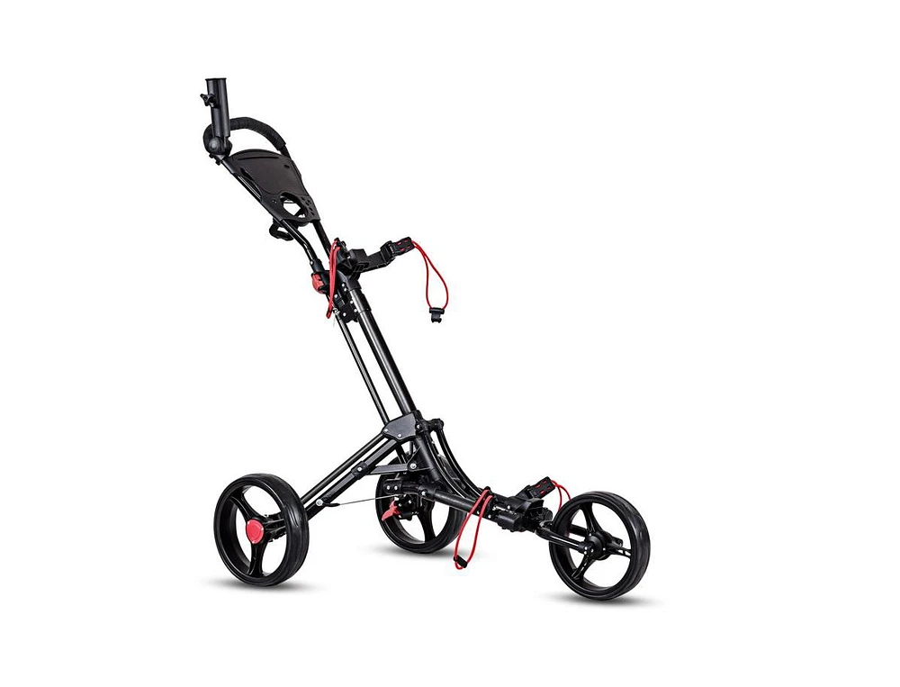 Slickblue Foldable 3 Wheel Golf Pull Push Cart Trolley