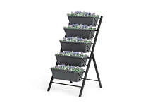 Slickblue 5-Tier Raised Garden Bed with Water Drainage for Flowers Vegetables