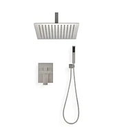 Streamdale Furniture Ceiling Mounted Shower System Combo Set With Handheld And 12 Shower Head