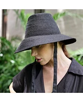 Meg Jute Straw Hat In Black