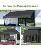 gaomon 78" Manual Retractable Patio Sun Shade Awning for Outdoor Backyard Doors Windows