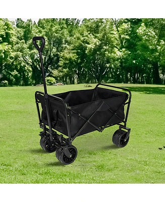 Simplie Fun Rugged Folding Wagon Effortless Off-Road Transportation, Heavy-Duty Storage