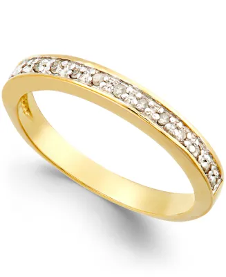 Diamond Band (1/10 ct. t.w.) 18k Gold over Sterling Silver