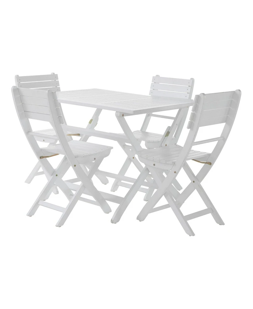 Simplie Fun Acacia Wood Folding Dining Chairs, Set of 2 (Multiple Finishes)