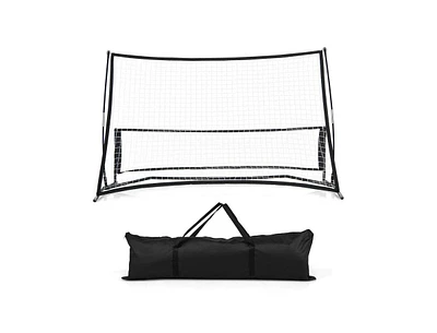 Slickblue 2-in-1 Portable Soccer Rebounder Net with Carrying Bag