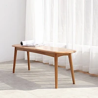 Natural Oak Wood For Dining Bench Table Bench For Living Room 0001