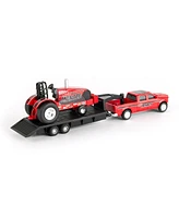 Ertl Case Ih "Red Menace" Pulling Tractor with Pickup Truck & Trailer