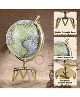 Slickblue Educational Geographic World Globe with Triangle Metal Stand