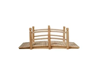 Slickblue 5' Wooden Garden Bridge Arc Stained Finish Footbridge Decorative