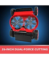 Streamdale Furniture Black & Red 80V Brushless Cordless Self-Propelled Electric Lawn Mower