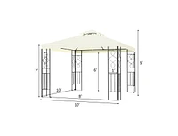 Slickblue 2 Tiers 10 x 10 Feet Patio Gazebo Canopy Tent