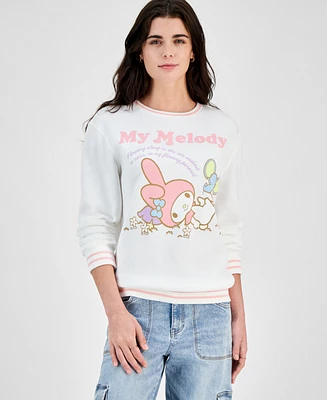 Love Tribe Juniors' My Melody Graphic Crewneck Sweatshirt