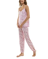 Roudelain Women's 2-Pc. Dosey Ditsy Pointelle Pajamas Set