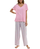 Roudelain Women's Printed Flannel Pajama Pants