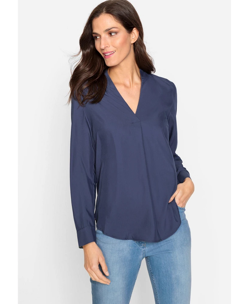 Olsen Women's Long Sleeve Tunic Blouse