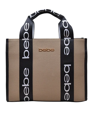 Bebe Hana Canvas Small Satchel Bag