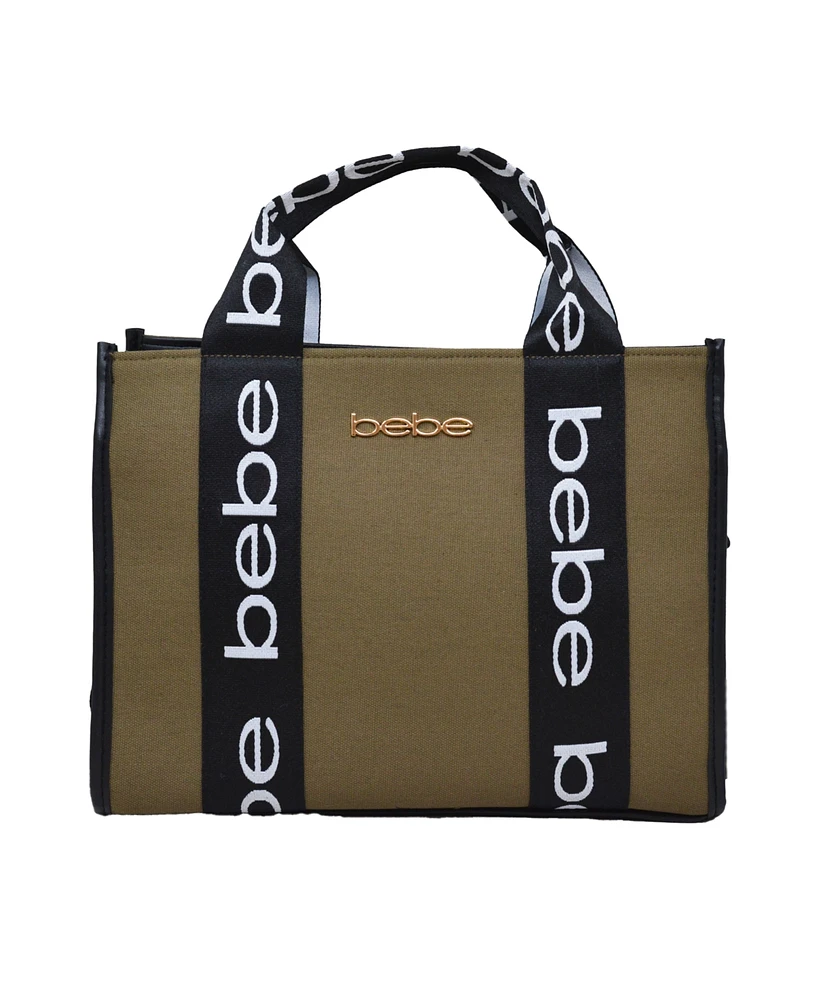 Bebe Hana Canvas Small Satchel Bag