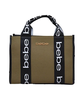 Bebe Hana Canvas Small Satchel Bag