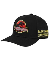 Jurassic Park Men's Embroidered Snap Back Black Dad Hat for Men