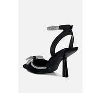 tantrum mid heel diamante jewel sandals
