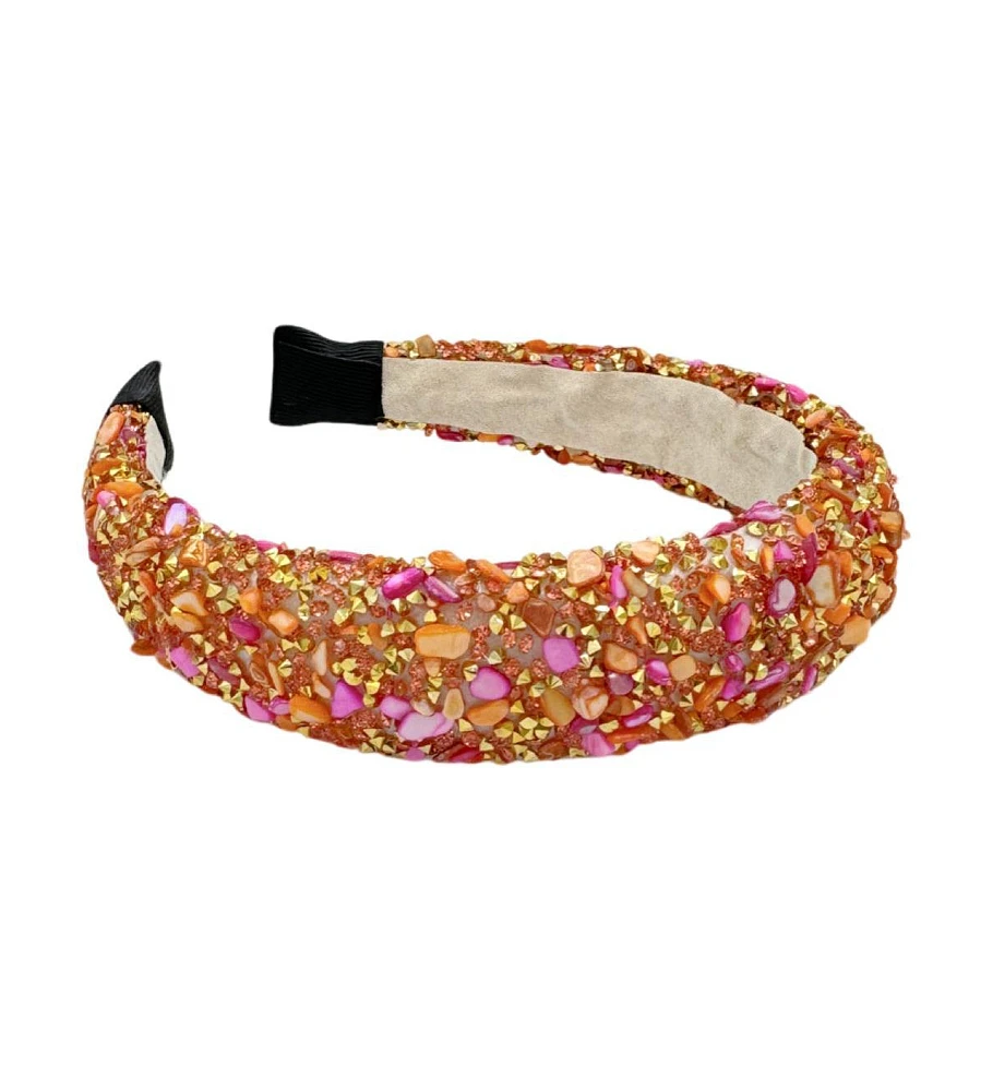 Headbands of Hope Women s All That Glitters Headband - Pink + Orange