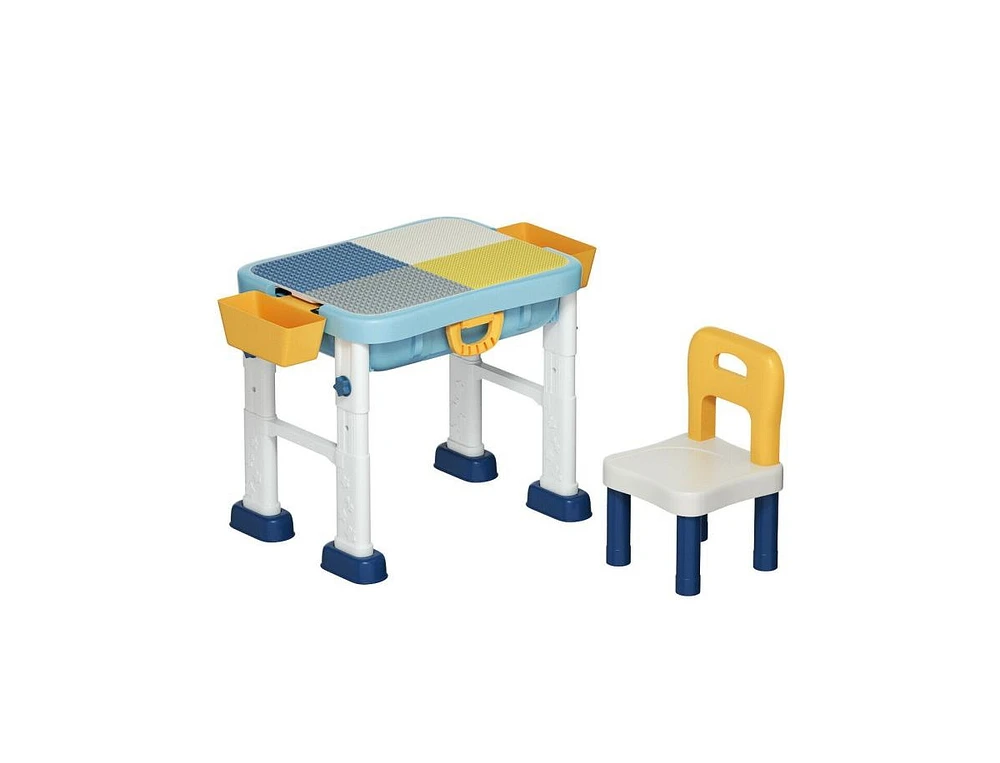 Slickblue 6-in-1 Kids Activity Table Set with Chair