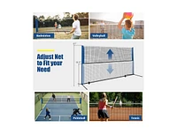 Slickblue Adjustable Badminton Net Stand with Portable Carry Bag
