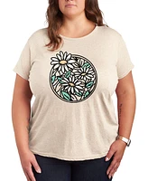Hybrid Apparel Wildflower Circle Plus Graphic T-Shirt