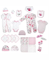 Tendertyme 24 Piece Baby Girls Elephants and Woodland Foxes Infant Apparel Layette Gift Set