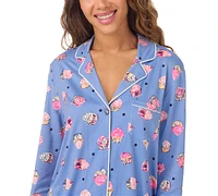 Cuddl Duds Women's 2-Pc. Printed Long-Sleeve Pajamas Set