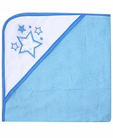 Tendertyme Baby Boys and Girls Stars 2 Pack Hooded Bath Towel Wash Cloth Set