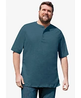 KingSize Big & Tall Shrink-Less Lightweight Henley T-Shirt