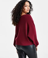 Bar Iii Petite Bishop-Sleeve Sweater, Created for Macy's