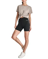 Dkny Women's Studded Logo Bike Shorts