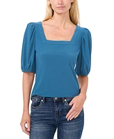 CeCe Women's Square-Neck Puff-Sleeve Blouse