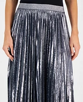 Tommy Hilfiger Women's Metallic Pleated Midi Skirt