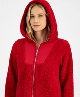 Tommy Hilfiger Women's Sherpa Zip-Front Hooded Jacket