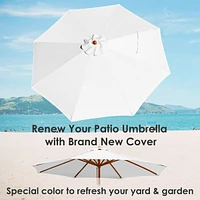 9Ft Patio Umbrella Cover Replacement Top Canopy 8 Rib Outdoor Gazebo Market Wedding