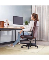 Yescom 48" x 36" Clear Rectangle Pvc Floor Mat Protector for Hard Wood Floor Home Office Chairs