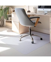 Yescom 48x36" Rectangle Pvc Floor Mat Studded Back 2.5mm for Low Pile Carpet Home Office Chairs