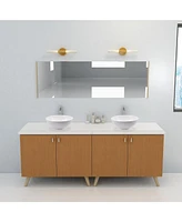 12" Vessel Sink Above Counter Washing Basin Bathroom Porcelain Sink with Drain Counter Top