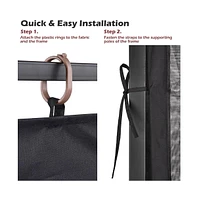 22x7ft Universal Replacement Mosquito Mesh Netting Zip Walls Fits 10x12ft Canopy