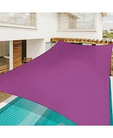 20x16 Ft 97% Uv Block Rectangle Sun Shade Sail Hdpe Cover Net Canopy Poolside