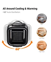 Yescom 1000W Portable Electric Space Heater Oscillating Ceramic Overheat Protection Fan Home Office Indoor