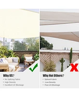Yescom Ft 97% Uv Block Triangle Sun Shade Sail Canopy Cover Net Outdoor Patio Yard