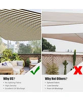 Yescom 20 Ft 97% Uv Block Triangle Sun Shade Sail Canopy Outdoor Patio Awning Yard