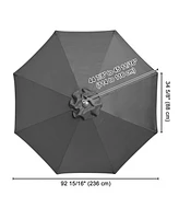 8 Ft Patio Umbrella Replacement Canopy Market Table Top Outdoor Beach Poolside